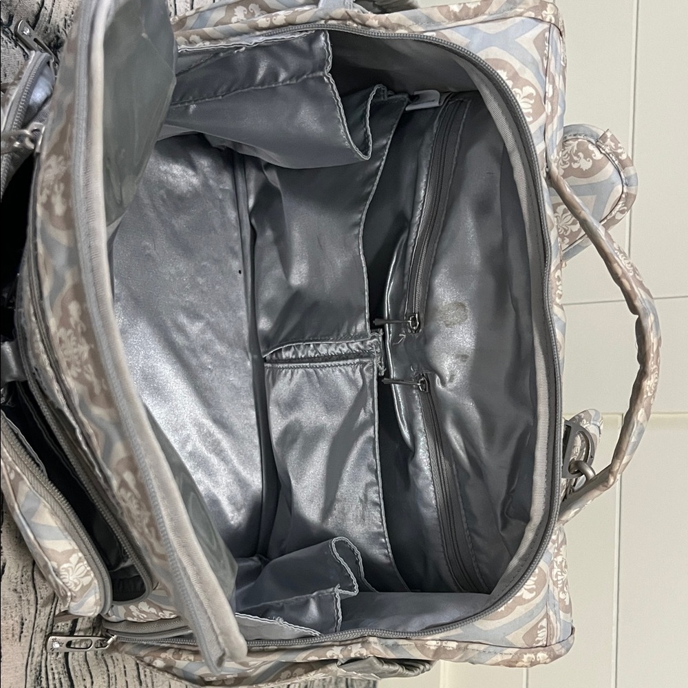 Ju-Ju-Be Elegant Blue, Gray and Cream Diaper Bag - Picture 7 of 12